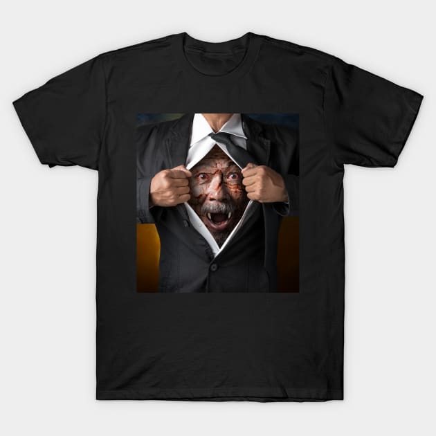 Zombie businessman T-Shirt by Gouzka Creators 